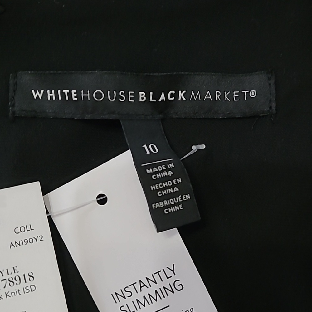 NWT White House Black Market Elegant Black Sleeveless Dress size 10 - Picture 4 of 8